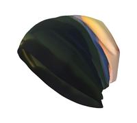 YYHHAOFA The Valley in The Dawn Bonnet tricoté imprimé adulte décontracté chapeau haricot élastique sans bord unisexe noir