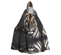 YYHHAOFA Tiger At Rest Cape à capuche pour adulte pour jeux de rôle, costumes de scène, fêtes Entretien facile