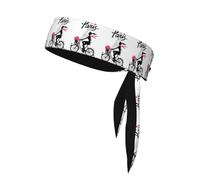 YYHHAOFA Tour Eiffel Paris Fille Vélo Imprimé Sport Double Face Foulard Séchage Rapide Évacuation de l'humidité pour Femmes, Filles et Hommes