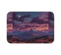 YYHHAOFA Twilight on The Mountain Tapis de sol en velours avec bordure en cristal pour chambre à coucher, salon, dortoir, décoration de la maison