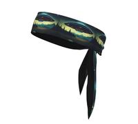 YYHHAOFA UFO at night Picture Foulard de sport, absorbant la transpiration et respirant, bandeau de mouvement, foulard double face