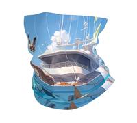 YYHHAOFA Un âne sur un yacht imprimé foulard de sport multifonction respirant absorbant la transpiration convient aux hommes et aux femmes