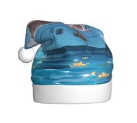 YYHHAOFA Un chapeau de Noël à motif âne sur un yacht pour adulte, ce qui en fait un cadeau amusant et durable pour homme et femme
