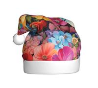 YYHHAOFA Un chapeau de Noël à motif de cent fleurs pour adulte, ce qui en fait un cadeau amusant et durable pour homme et femme