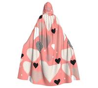 YYHHAOFA Valentine'S Day Love Pattern Halloween Adulte Cape à capuche Hommes et femmes Vêtements Manteau Jeu de rôle
