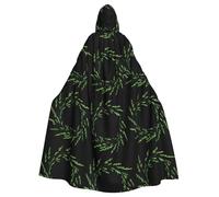 YYHHAOFA Willow Branches And Wreaths Pattern Halloween Adulte Cape à capuche Vêtements pour hommes et femmes Manteau Jeu de rôle