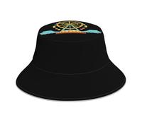 YYHHAOFA Wings Ferris Wheel Picture Chapeau bob réfléchissant pour homme et femme Noir