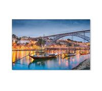 YYHMKBYY 5D Diamant Peinture Kit,Porto, Portugal Skyline sur Le fleuve Douro,Diamond Painting Kit Pour Adultes Strass DéCoration Murale De Bar(30x40cm)-B74