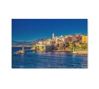 YYHMKBYY 5D Diamant Peinture Kit,Vue de la Vieille Ville de Bastia, Phare et Port, Corse, France, Europe,Diamond Painting Kit Pour Adultes Strass DéCoration Murale De Bar(50x50cm)-A61