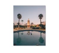 YYHMKBYY 5D Diamond Painting,Mosquée de la Koutoubia à Marrakech, Maroc,Round Drill DIY Forage Complet Diamant Peinture Strass Broderie Point De Croix Arts Artisanat Pour La(40x50cm)-C50