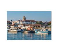 YYHMKBYY 5D DIY Kits De Peinture Diamant Pour Adultes,Saint Jean De Luz, Pays Basque, France,Diamond Painting Arts Strass Complet Diamant Broderie Point De Croix (30x40cm)-B99