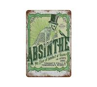 YYHMKBYY Affiche murale en métal avec inscription « Absinthe » -Rétro - Panneau d'avertissement - Peinture en fer vintage- Pour bar, jardin, chambre à coucher(30x40cm 12x16 inch-63