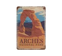 YYHMKBYY Arches National Park Tin Sign Plaque En Métal Art Suspendu Fer Peinture Rétro Maison Cuisine Jardin Garage Mur Décor(30x40cm 12x16 inch-23