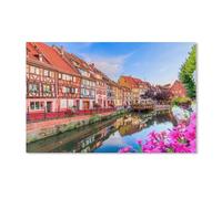 YYHMKBYY Diamond Painting,Colmar, Alsace, France,Ronde 5D Diamant Broderie Diamant Orchidée Papillon Image De Strass Kits Point De Croix Mosaïque De Diamants(30x40cm)-C26