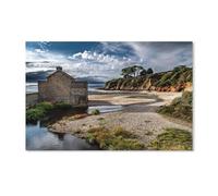 YYHMKBYY Diamond Painting Point De Croix Diamant Broderie,Douarnenez, Bretagne, France,Motifs Complet DIY 5D Diamant Rond Peinture Strass Mosaïque Décoration(50x50cm)-C55