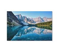 YYHMKBYY Diamond Painting Point De Croix Diamant Broderie,Lac Moraine Canada,Motifs Complet DIY 5D Diamant Rond Peinture Strass Mosaïque Décoration(30x40cm)-A55