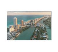 YYHMKBYY DIY 5D Diamond Painting Kits,Miami Beach Florida USA Skyline,Broderie Diamant Peinture Kits Full Round Drill Cristal Strass Point De Croix (30x40cm)-C44