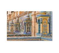 YYHMKBYY Kits de peinture au diamant pour adultes,Séville, Plaza de Espana Séville, Andalousie, Espagne,DIY 5D Diamond Art pour débutant pour la décoration murale(50x60cm)-C51