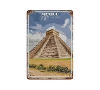 YYHMKBYY Mexique états-unis mexicains étain signe Plaque en métal Art suspendu fer peinture rétro maison cuisine jardin Garage mur décor(20x30cm 8x12 inch-21