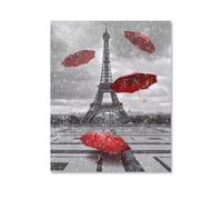 YYHMKBYY Parapluie Tour Eiffel Paris,5d Diamant Painting,Diamond Painting,Point De Croix Broderie Diamond Painting Kits Maison Décoration Murale(30x40cm)-D100