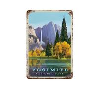 YYHMKBYY Plaque humoristique en métal,Yosemite National Park: Golden Vista,Décoration murale d'intérieur pour cuisine, boulangerie, café, bar, ferme, restaurants, café(30x40cm 12x16 inch-466