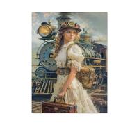 YYHMKBYY，Puzzle en Bois，Steampunk Ladies on Tour，1000 Pièces Puzzles Jeu De Jouets Interactifs, Scies Sauteuses Classiques（75x50cm）-AF34