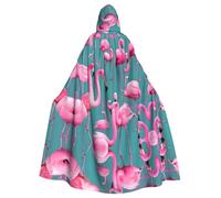 YYHWHJDE A Flock Of Flamants Roses Imprimés Halloween Adulte Cape à Capuche Hommes et Femmes Vêtements Mantele Jeu de Rôle