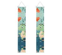 YYHWHJDE Adorable bannière de porche pour remise de diplôme avec imprimé bébé dinosaure - Robuste, durable, lavable et réutilisable, décoration de remise de diplôme 30,5 x 180,3 cm