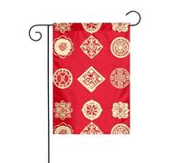 YYHWHJDE Affichage d'icônes de bon augure - Mât de drapeau de jardin - Décoration de cour extérieure - Tendance - 30,5 x 45,7 cm