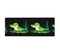 YYHWHJDE Alligator In The Swamp Picture Tapis de souris extra large pour ordinateur de bureau d'ordinateur Clavier de jeu antidérapant Version épaisse 30,5 x 80 cm