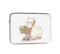 YYHWHJDE Alpacas Shopping in The Supermarket Housse de protection résistante aux chocs pour ordinateur portable 12" pour homme et femme, voyage d'affaires, bureau et usage quotidien