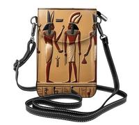YYHWHJDE Ancient Egyptian Hieroglyphe Picture Téléphone portable pour femme avec prépuce en cuir et bandoulière réglable