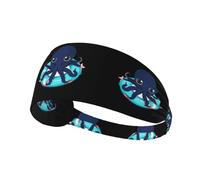 YYHWHJDE Anneau de natation avec image de pieuvre - Bandeau de sport pour femme - Résistant à la transpiration - Bandeau élastique d'été