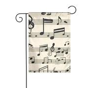 YYHWHJDE Art Prints Vintage Music Note Art Prints Garden Flag Courtyard Decoration 30,5 x 45,7 cm pour jardin, terrasse, balcon