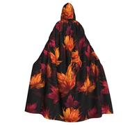 YYHWHJDE Autumn Maple Is On Fire Imprimés Halloween Adulte Cape à Capuche Hommes et Femmes Vêtements Mantele Jeu de Rôle