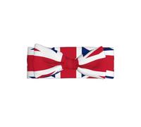 YYHWHJDE Bandeau avec nœud pour bébé imprimé drapeau britannique - Adorable jeté de lit pour bébé fille et cadeau de douche parfait