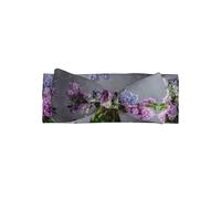 YYHWHJDE Bandeau bébé avec nœud imprimé fleurs lilas - Accessoire de nouveau-né doux et extensible pour photographie et fête prénatale
