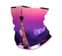 YYHWHJDE Bandeau de sport multifonction avec imprimé Paris rose : la grande couverture d'aventure pour la randonnée, le vélo et plus encore