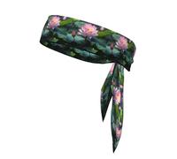 YYHWHJDE Bandeau de sport multifonction pour homme et femme Motif fleur de lotus asiatique Séchage rapide Évacuation de l'humidité