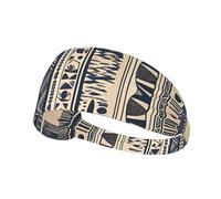 YYHWHJDE Bandeau de sport pour femme avec illustration des peuples africains - Bandeau élastique d'été résistant à la transpiration