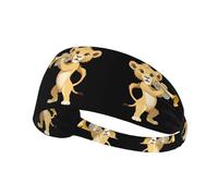 YYHWHJDE Bandeau de sport pour femme avec inscription « The Lion Cub is Blowing The Trompette »