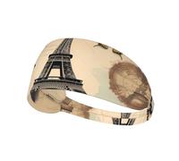 YYHWHJDE Bandeau de sport pour femme Motif Tour Eiffel Paris Papillon