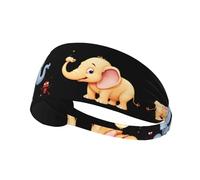 YYHWHJDE Bandeau de sport The Little ant and The Elephant Picture pour femme résistant à la transpiration Bandeau élastique d'été
