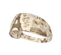 YYHWHJDE Bandeau de sport vintage pour femme Motif carte postale Paris