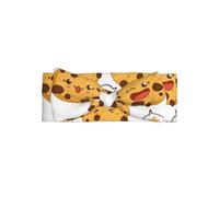 YYHWHJDE Bandeau doux et extensible pour bébé fille de 0 à 6 mois avec nœud imprimé biscuits et pépites de chocolat