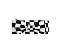 YYHWHJDE Bandeau doux et extensible pour nouveau-né avec imprimé drapeau de course noir et blanc de 0 à 6 mois
