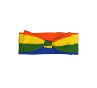 YYHWHJDE Bandeau pour bébé avec nœud imprimé drapeau arc-en-ciel - Accessoire doux et extensible pour séance photo et fête prénatale