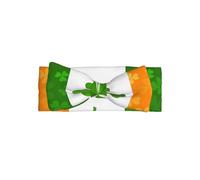 YYHWHJDE Bandeau pour bébé avec nœud imprimé drapeau irlandais - Doux et extensible - Pour bébé fille de 0 à 6 mois