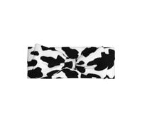 YYHWHJDE Bandeau pour bébé avec nœud imprimé léopard noir - Doux et extensible - Pour nouveau-né - Pour bébé fille de 0 à 6 mois