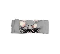YYHWHJDE Bandeau pour bébé avec nœud imprimé rat gris - Couvre-lit doux et extensible pour nouveau-né adorable bébé fille de 0 à 6 mois